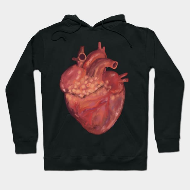 Human heart digital painting Hoodie by Nigh-designs